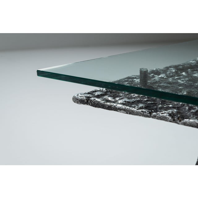 Brutalist Coffee Table in Aluminium, 1970s For Sale - Image 13 of 14