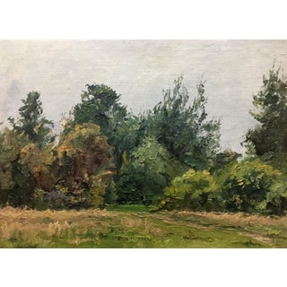 1950s Oil Painting Near the Forest Yakovlev B. N. For Sale