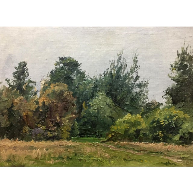 1950s Oil Painting Near the Forest Yakovlev B. N. For Sale