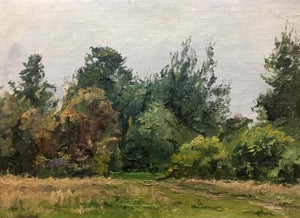 1950s Oil Painting Near the Forest Yakovlev B. N.