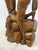 Brown Antique Asian Hand-Carved Wooden Statue For Sale - Image 8 of 12