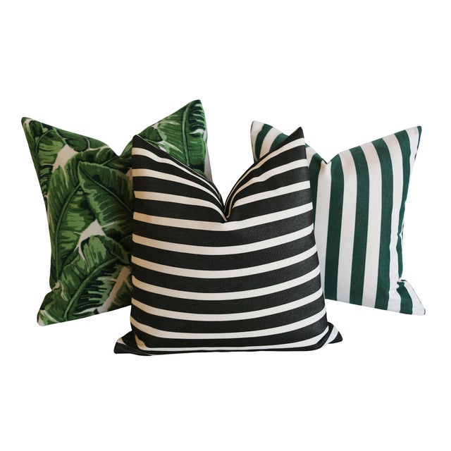Sunbrella Outdoor Black Striped Pillow Cover 18x18 Chairish