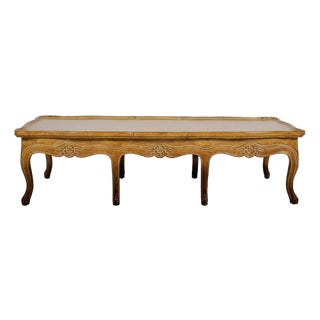 Late 20th Century Judson Rothschild Italian Rococo Louis XV Style Coffee Table | Distressed Walnut Finish For Sale