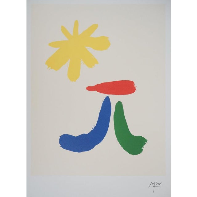 Joan MIRO (1893-1983) Cabin under the Sun Color lithograph after a work by the artist Signed in the plate On Vellum 45 x...