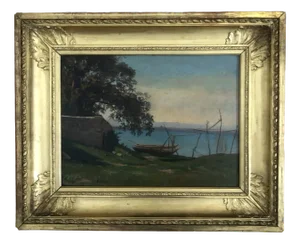 Jean-Philippe George-Julliard, La Belotte, Genève, 1849, Oil on Cardboard, Framed