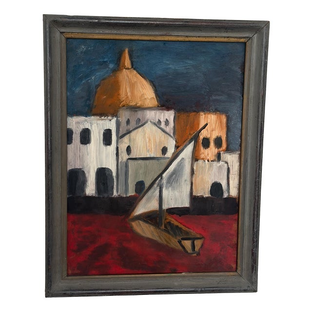 Malte Nyberg Tolf, Southern Motif, 1960s, Oil on Panel, Framed For Sale