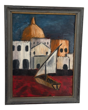 Malte Nyberg Tolf, Southern Motif, 1960s, Oil on Panel, Framed