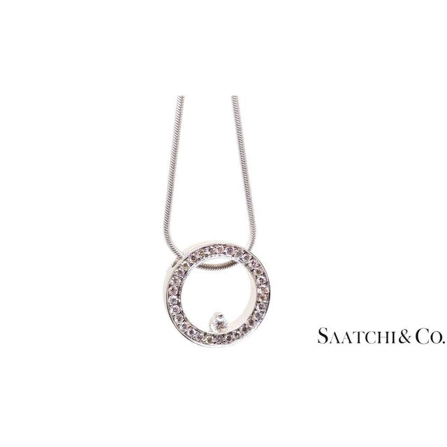 Contemporary 14k Gold Chain With Diamond Pendant For Sale - Image 3 of 5