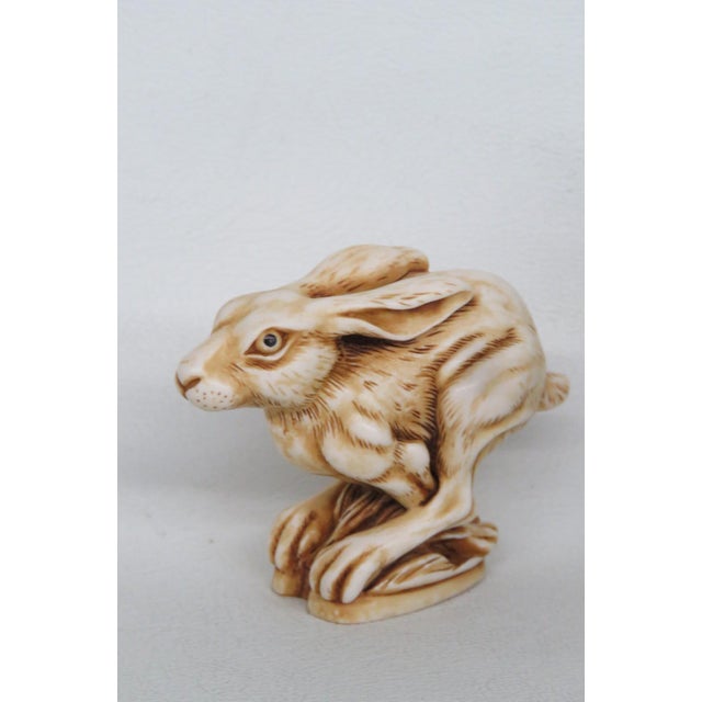 Japanese Harmony Kingdom 1999 Harry Rabbit NetsUKe Treasure Jest Figurine With Box 5137b For Sale - Image 3 of 7