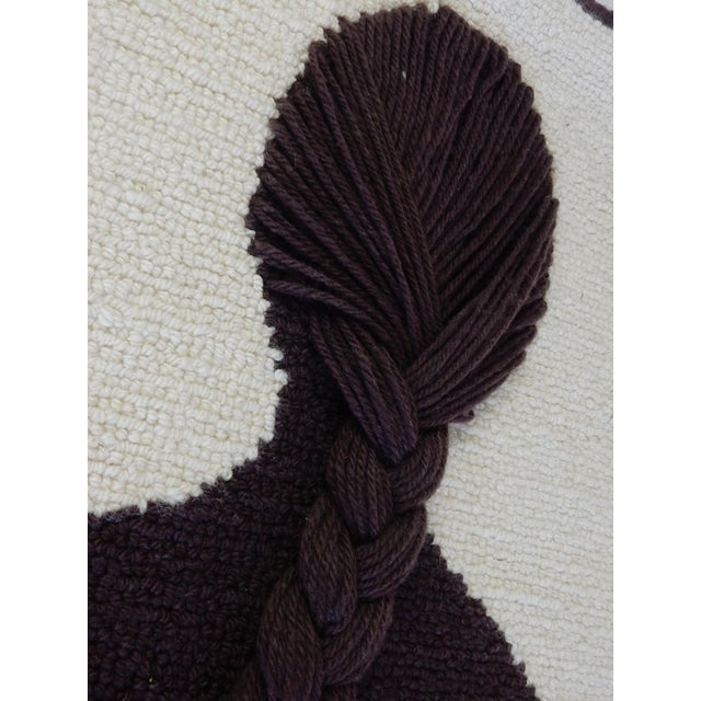 Mid 20th Century 1960s Brazilian Textile Art Tapestry signed Leao For Sale - Image 5 of 9