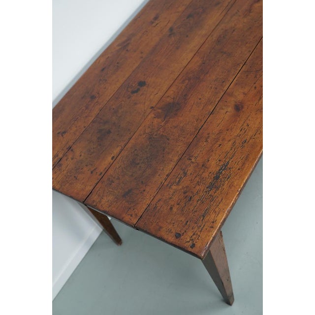 Antique French Rustic Farmhouse Dining Table in Oak and Fruitwood, 1800s For Sale - Image 9 of 18