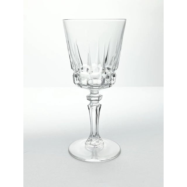 Cristal d’Arques “Chantelle” Set of 8 Crystal Water Glasses 7 3/8” 10oz No chips, cracks, or fleabites. Height 7 3/8”...