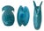 Art Glass Aqua Blue Vase Crescent Clam Lip Fluted Vase For Sale - Image 16 of 17