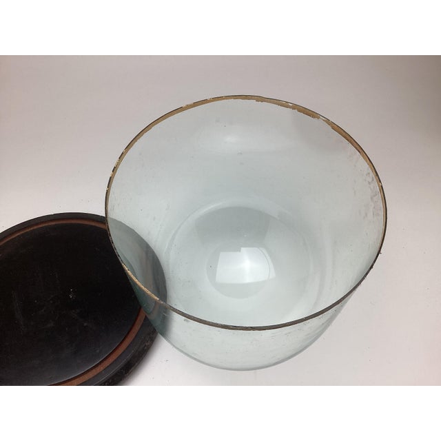 Antique Hand Blown Glass Cloche Dome With Wood Base 11 1/2” by 11” Tall For Sale In New York - Image 6 of 6