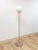 Mid-Century Modern Chrome Lollipop Table Lamp Vintage MCM White Tinted Top Space Age Lighting For Sale - Image 3 of 8