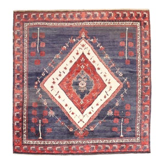 Tribal Vintage Zabihi Collection Square Anatolian Rug - 8'2" x 8'8" For Sale