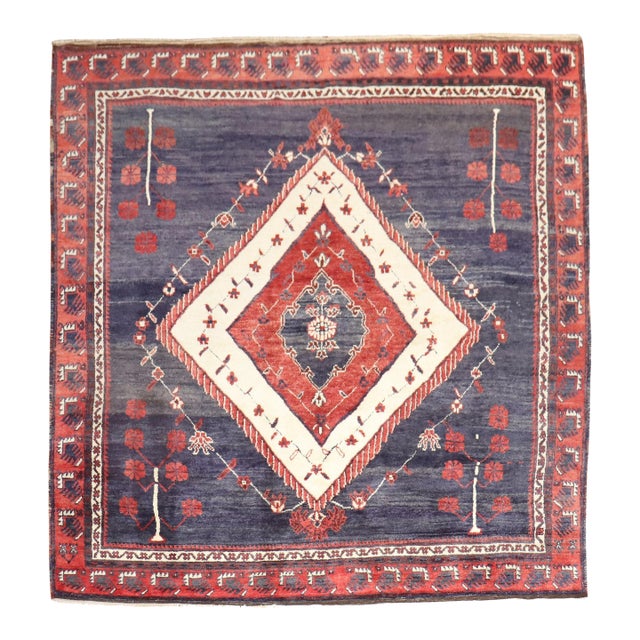 Tribal Vintage Zabihi Collection Square Anatolian Rug - 8'2" x 8'8" For Sale