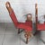 1950s Spanish Brutalist Chair in Wood & Red Leather, 1960s, Set of 2 For Sale - Image 5 of 18