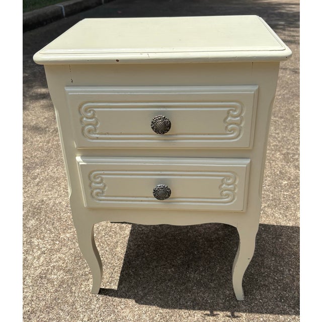 French Provincial Vintage French Provincial Night Stands - A Pair For Sale - Image 3 of 7