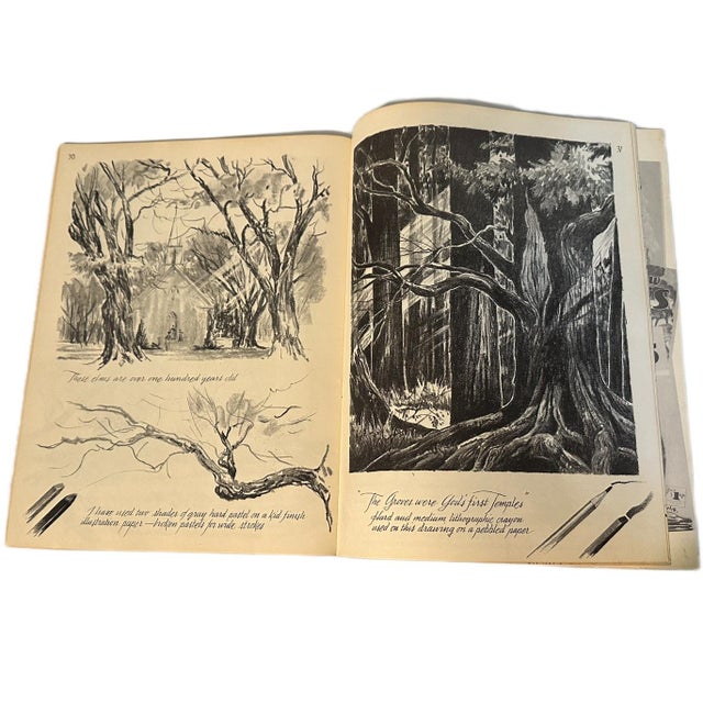 Vintage 1950s Mid Century Art Instruction/Coffee Table Books W/Frameable Lithographs - 6 Pc Set For Sale - Image 13 of 18