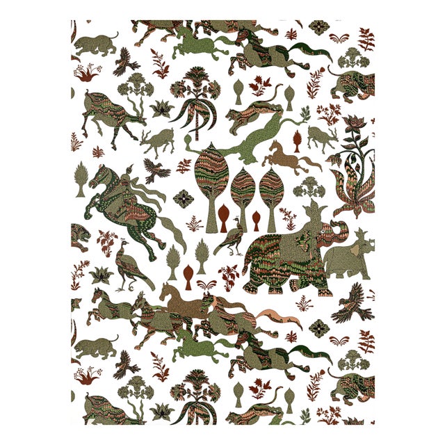 The House of Scalamandré Legends | Wallcovering Wallpaper, Olive Adobe For Sale