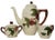 Franciscan Apple 3 piece set includes discontinued Coffee pot & lid, sugar bowl & lid and creamer, all USA (American...