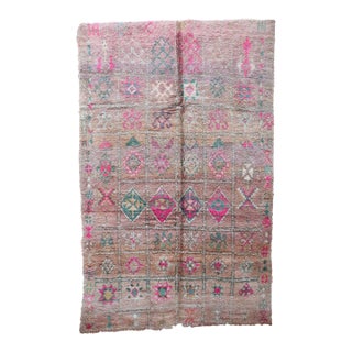 Moroccan Vintage Rug - 5'10" X 9'3" Ft For Sale