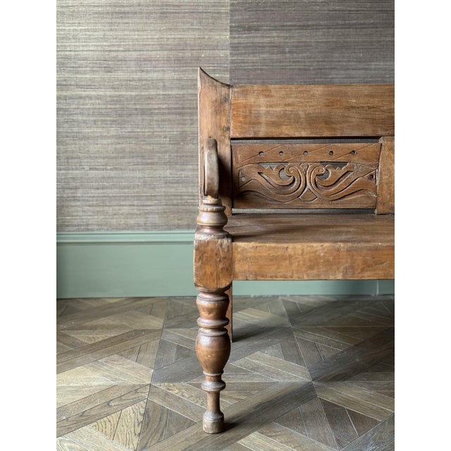 20th Century Dutch Teak Oswald Bench For Sale - Image 5 of 12