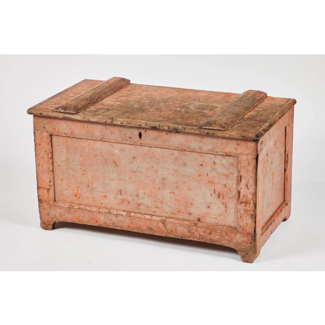 19th Century English Primitive Trunk or Blanket Chest For Sale - Image 4 of 12