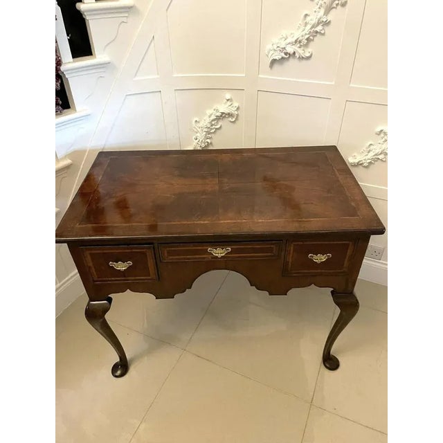 Large Antique Queen Anne Walnut Lowboy, 1710s For Sale - Image 3 of 13
