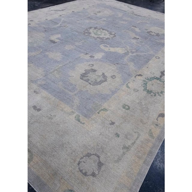 Turkish Turkish Oushak Rug 12'2" x 16'4" For Sale - Image 3 of 8