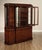 High Quality American Made Mahogany Display Cabinet Bookcase with Four Glazed Doors Opening to Lighted Interior and...