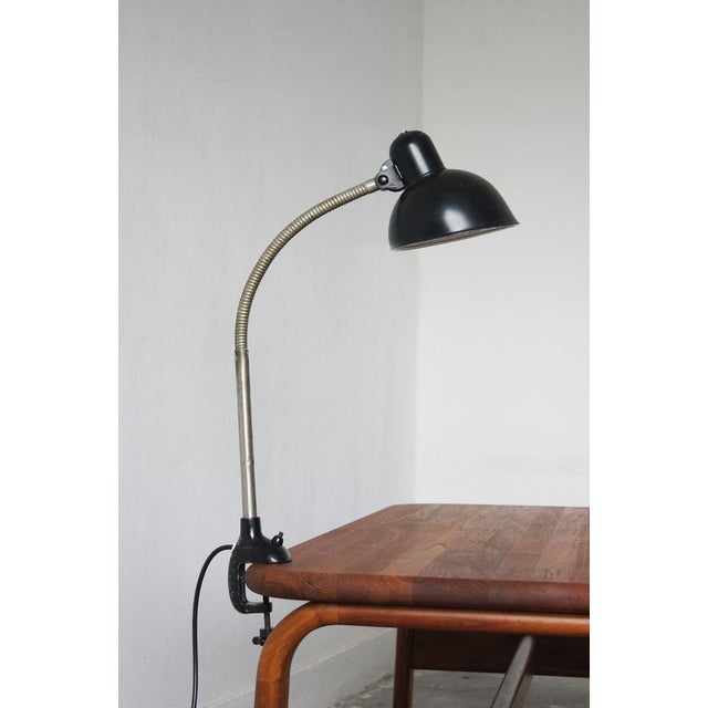Table mount desk lamp from 1950s Original Kaiser Idell lamp designed by Christian Dell in the 1930s. All in original...