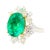 Late 20th Century 6.79 Carat Minor Oil Colombian Emerald and Diamond 18k Gold Ring Size 6 For Sale In Miami - Image 6 of 10