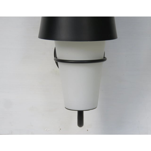 Italian Black Glass Wall Lights, 1950s, Set of 2 For Sale - Image 9 of 18