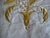 French Gold Metallic Embroidery of Lilys Flowers Fragment Cica 1890 For Sale - Image 4 of 7