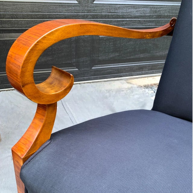 Wood Early 20th Century Empire Style Armchairs- a Pair For Sale - Image 7 of 12