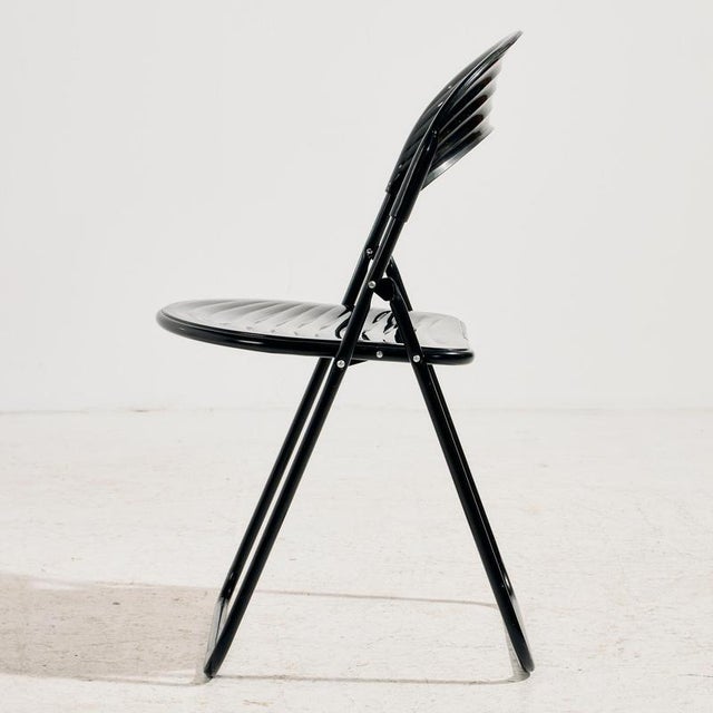 1980s Vintage Italian Folding Chair in Metal, 1980s For Sale - Image 5 of 17