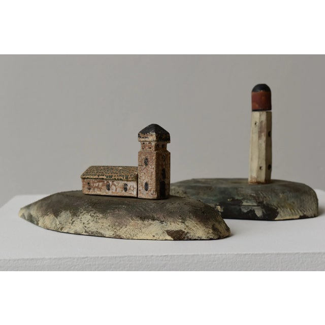 American Vintage Mounted Lighthouse Architectural Sculptures With Contracted Finish, a Pair, Circa 1940s For Sale - Image 3 of 18