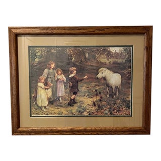 Vintage Arthur J. Elsley “A Tempting Bait” Framed Print For Sale