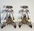 Gorgeous pair of antique wrought iron sconces with glass fruits and purple grape clusters.