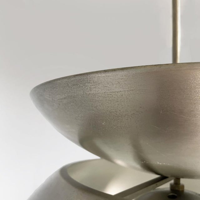 Italian Modern Metal and Opaline Glass Pendant by Vico Magistretti for Artemide, 1970s For Sale - Image 10 of 18