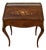 1880s Antique French Louis XV Walnut & Satinwood Inlay Secretary Ladies Desk For Sale
