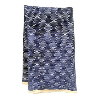 Art Deco/Geometric Cut Velvet Fabric Remnant After Schumacher, 4.8 Yards For Sale
