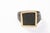 Byzantine Bronze Ring W 21k Square Accent, Size 8 For Sale - Image 11 of 12