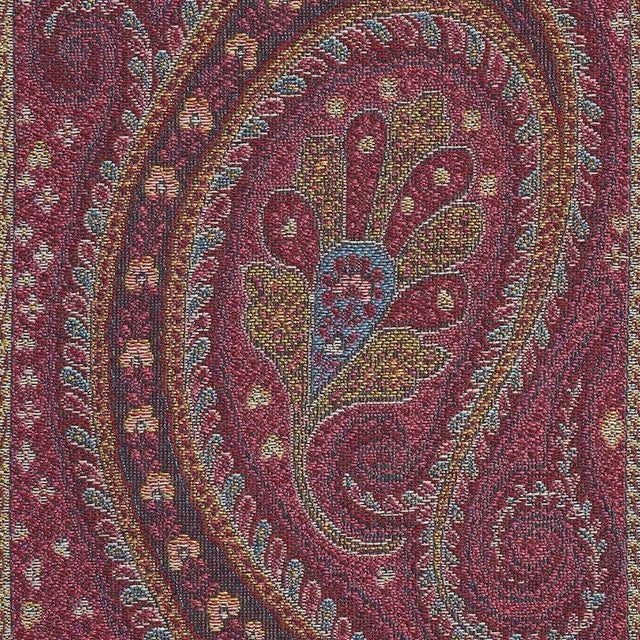 Contemporary Schumacher Chatelaine Paisley Fabric in Magenta For Sale - Image 3 of 3