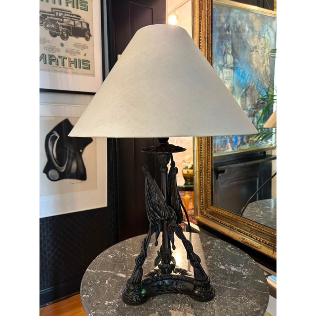 Historicist Table Lamp Base with Standards, 1890s For Sale - Image 3 of 6
