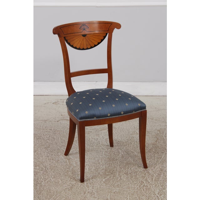 Brown Set of 6 Biedermeier Style Satinwood Dining Chairs For Sale - Image 8 of 16