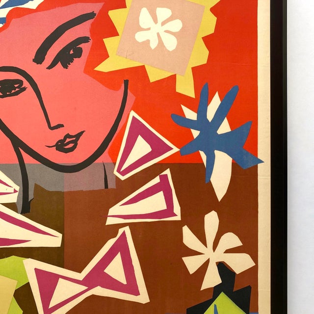 Henri Matisse Vintage 1951 Mourlot Fine Art Lithograph Print " Madame De Pompadour " Framed French Mid Century Modernist Paris Poster For Sale - Image 13 of 18