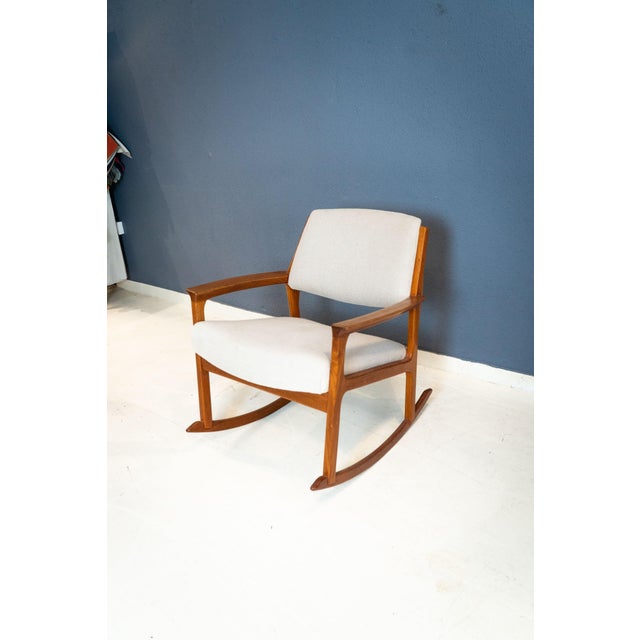 Mid-Century Modern Scandinavian Rocking Chair by Inge Andersson for Bröderna Andersson, 1960s For Sale - Image 3 of 12